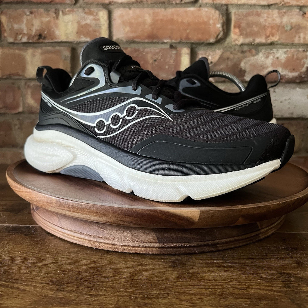 Saucony Omni ST 23 Suppotive Mens 9.5 Black Sliver Road Running Shoes Sneakers