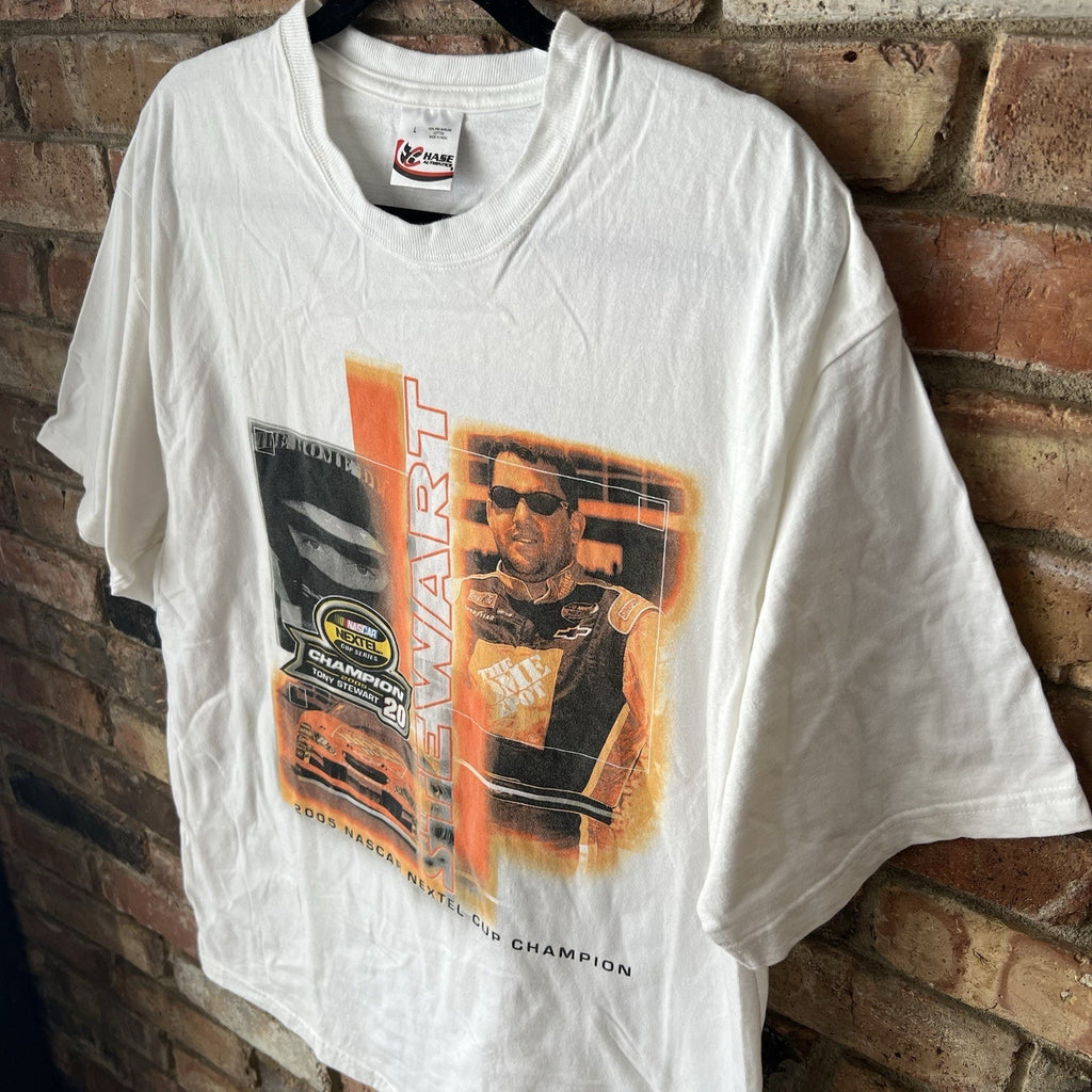Chase Authentics 2005 Tony Stewart Nextel Champion Shirt Mens Large White