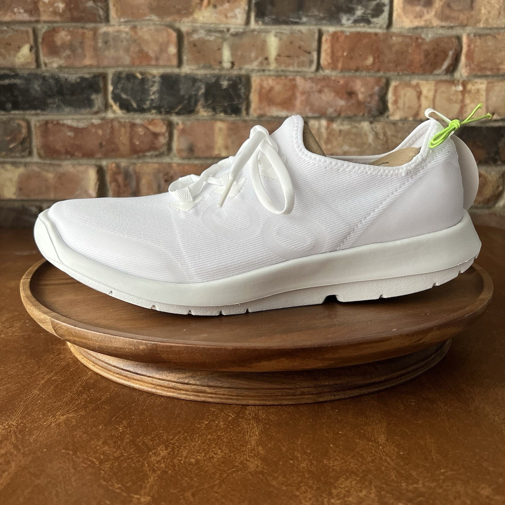 OOFOS Men's 9.5 OOmg Sport LS Low Recovery Supportive Cushion Knitted Shoe White