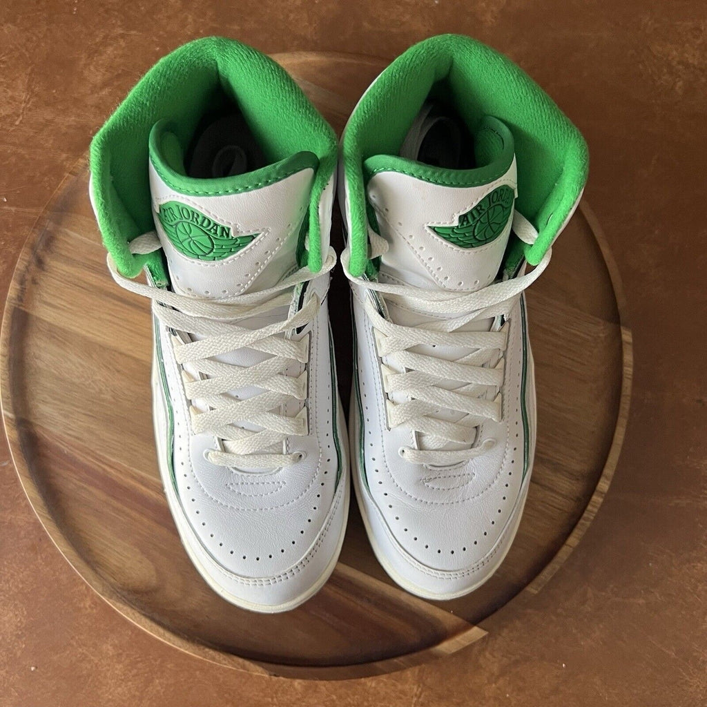 Nike Air Jordan 2 Retro GS Lucky Green Cream Youth 6.5 Women's 8 Shoes Sneakers