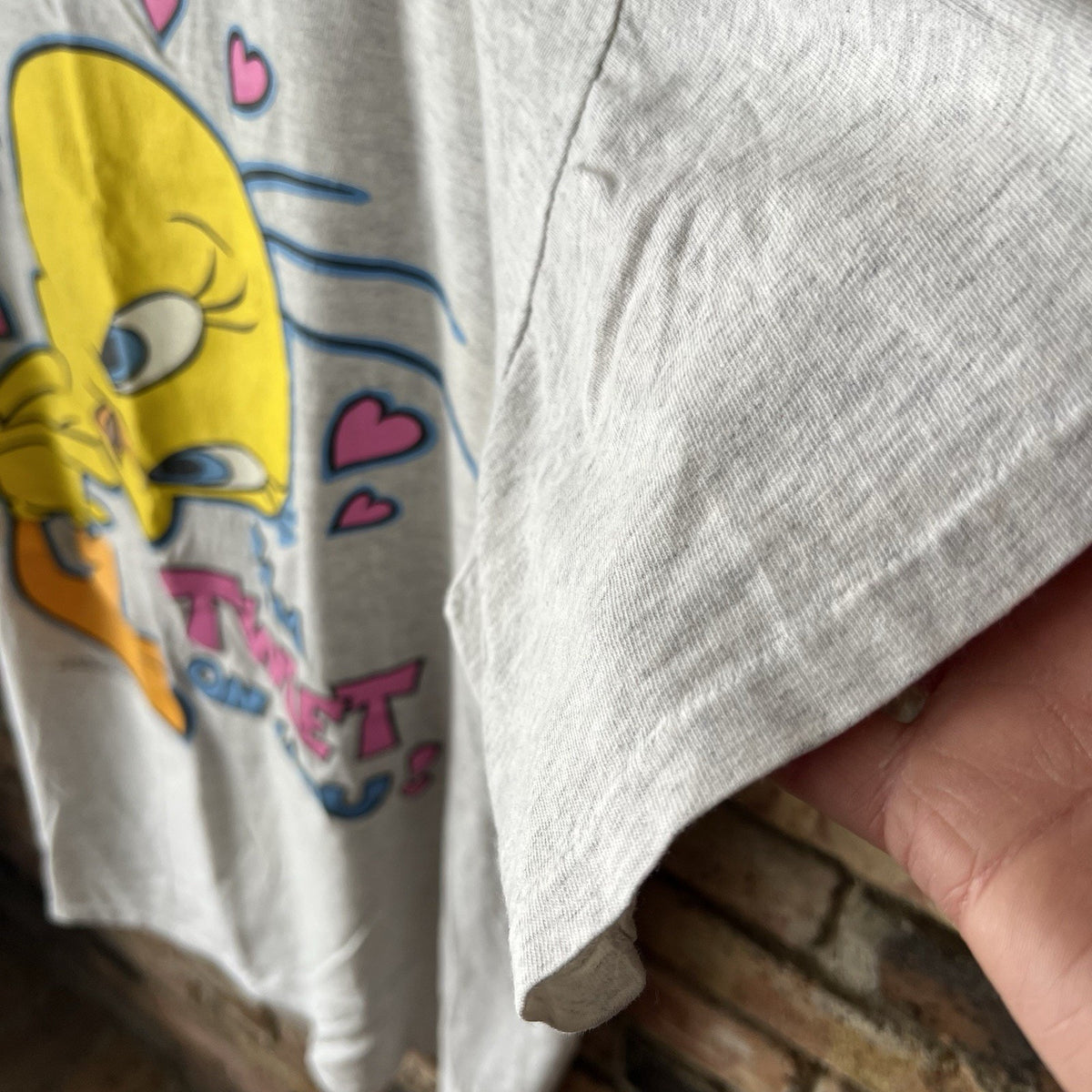 Vintage Tweety Im Tweet On You XL Gray Oversized Pajama Shirt 90's T-Shirts