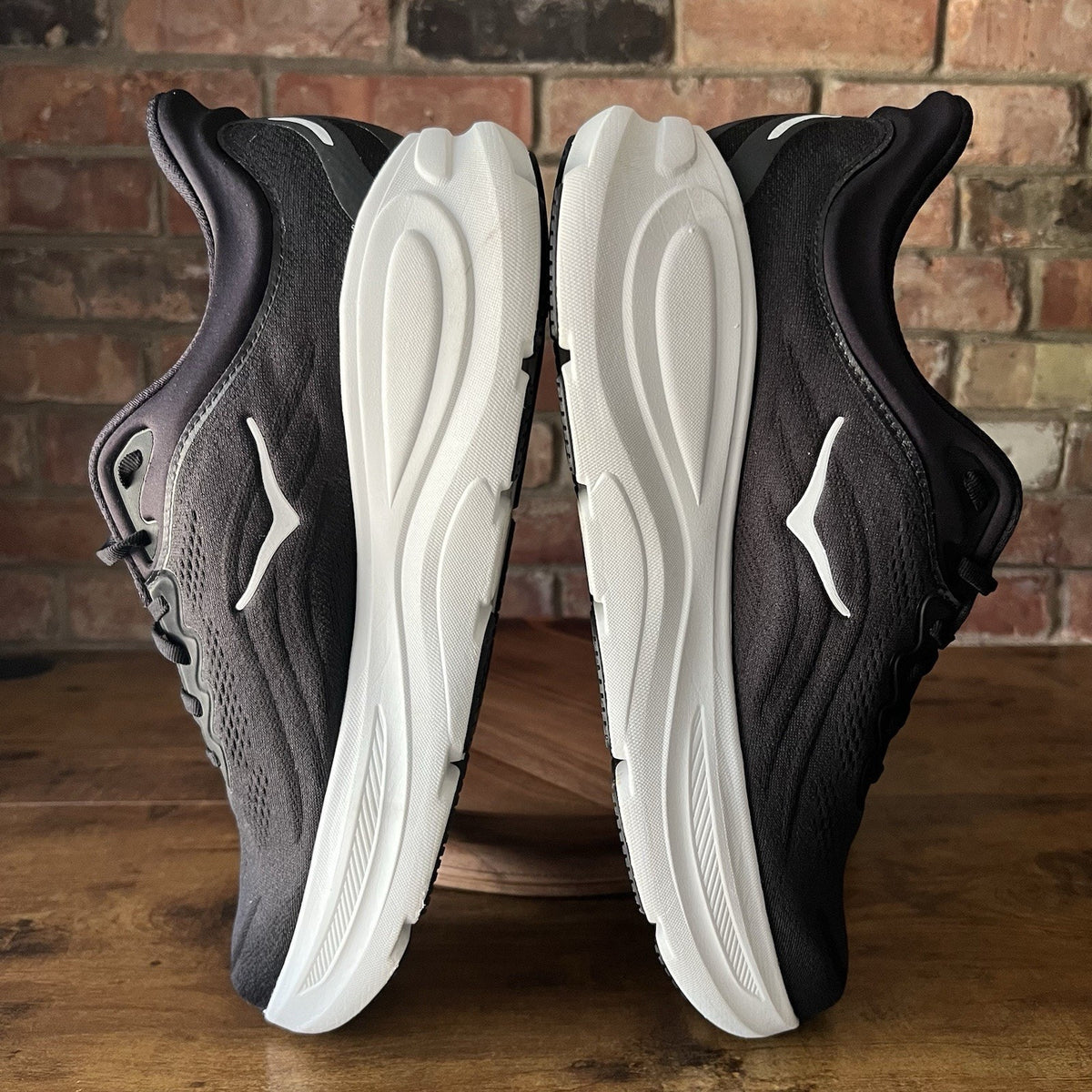 Hoka Bondi 9 Wide Men's 14 2E Black White Max Cushion Running Shoes Sneakers