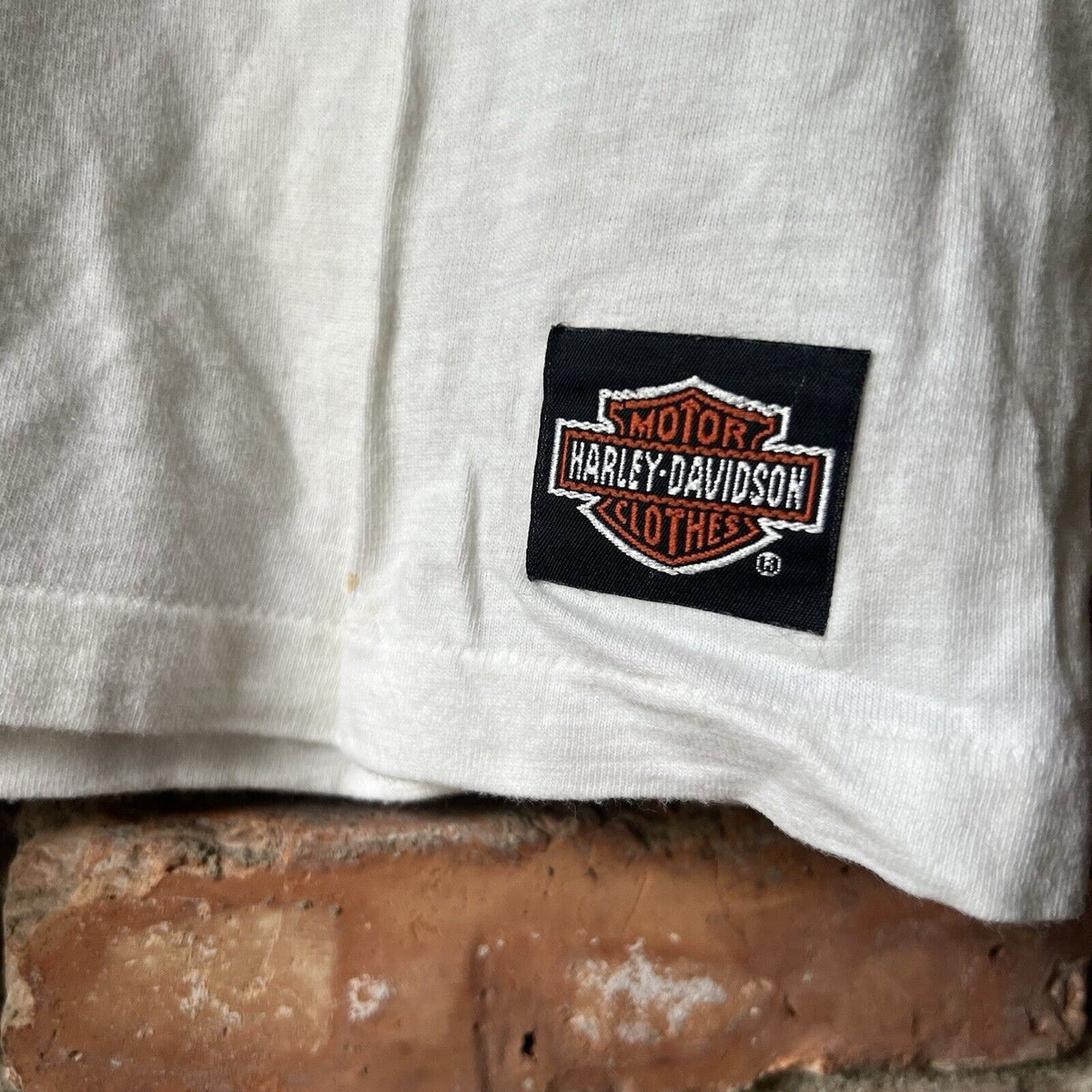 Harley Davidson Shirt Mens XL White Sturgis Annual Hog Rally 1990 Made in the US