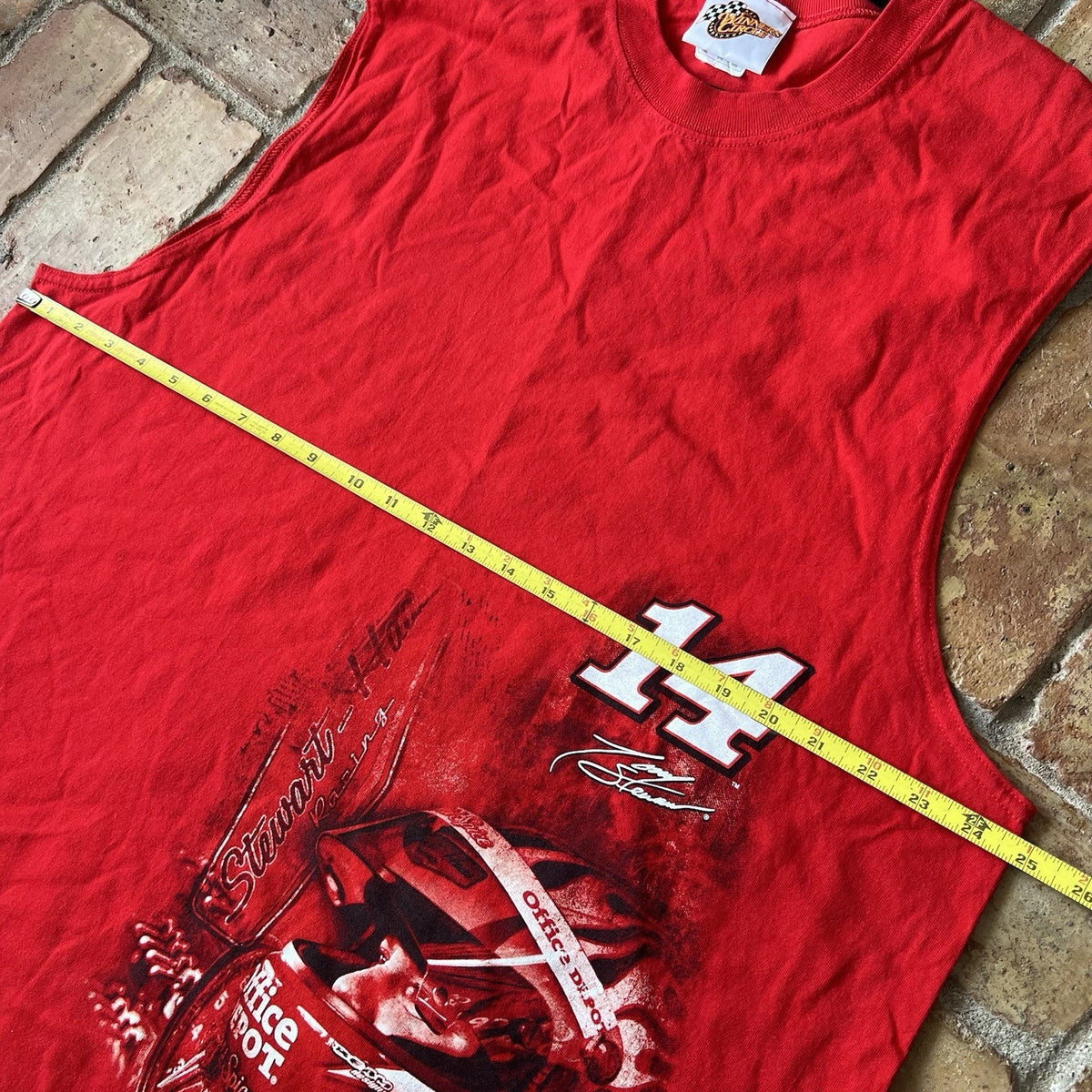 NASCAR. Vintage Tony Stewart Winners Circle Tank Top Red Shirt 2XL