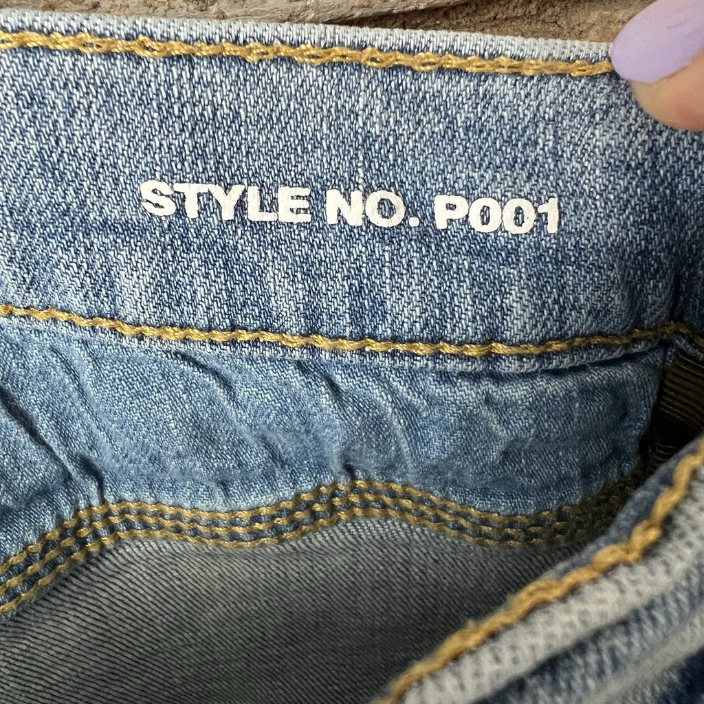 Purple Brand Size 38 Style P001 Slim Leg Button Fly Denim Paint Distressed Jeans