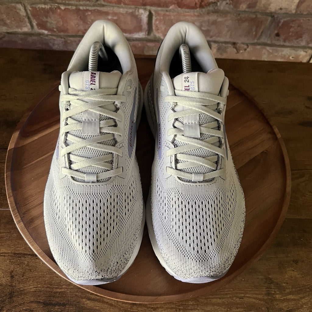 Brooks Ariel GTS 24 Suppotive Women's 11 Gray Purple Running Walk Shoes Sneakers