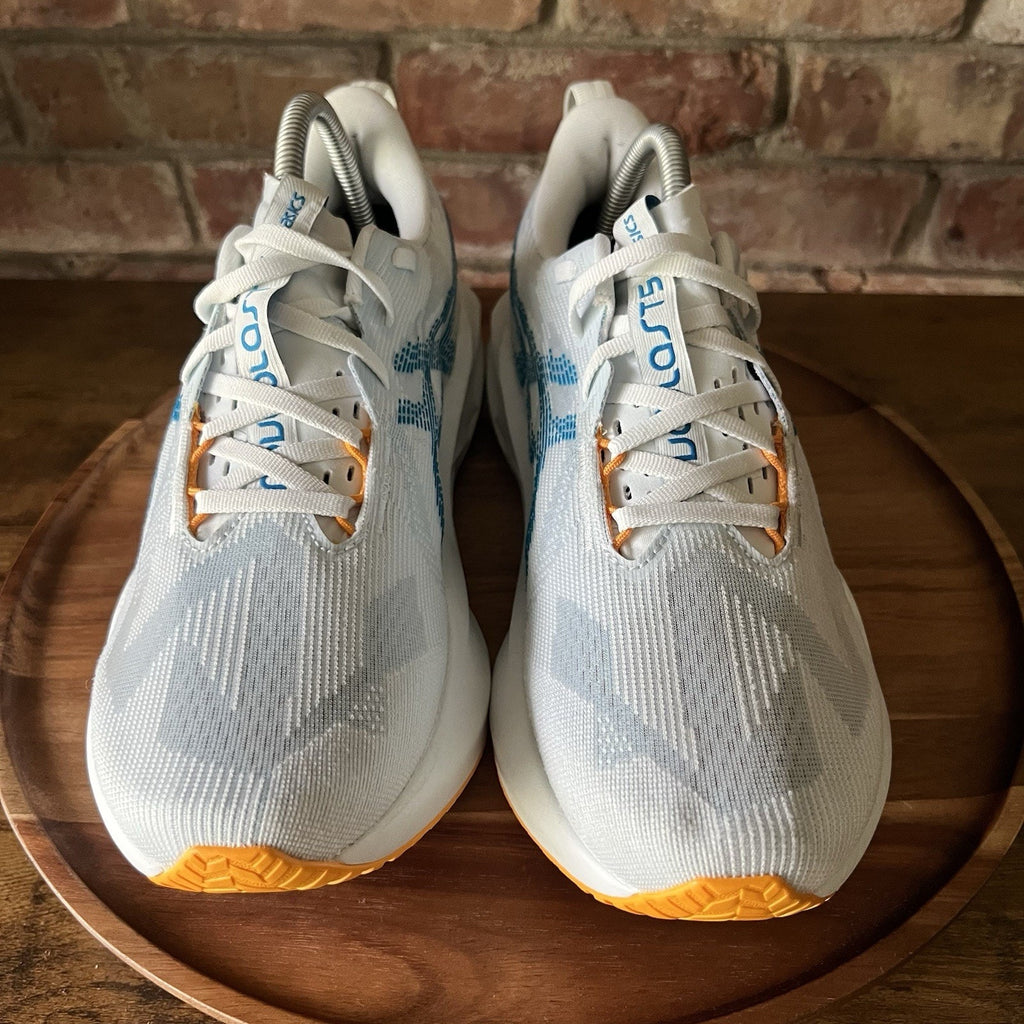 Asics Novablast 5 Max Cushion Mens 8.5 Blue White Running Shoes Sneakers