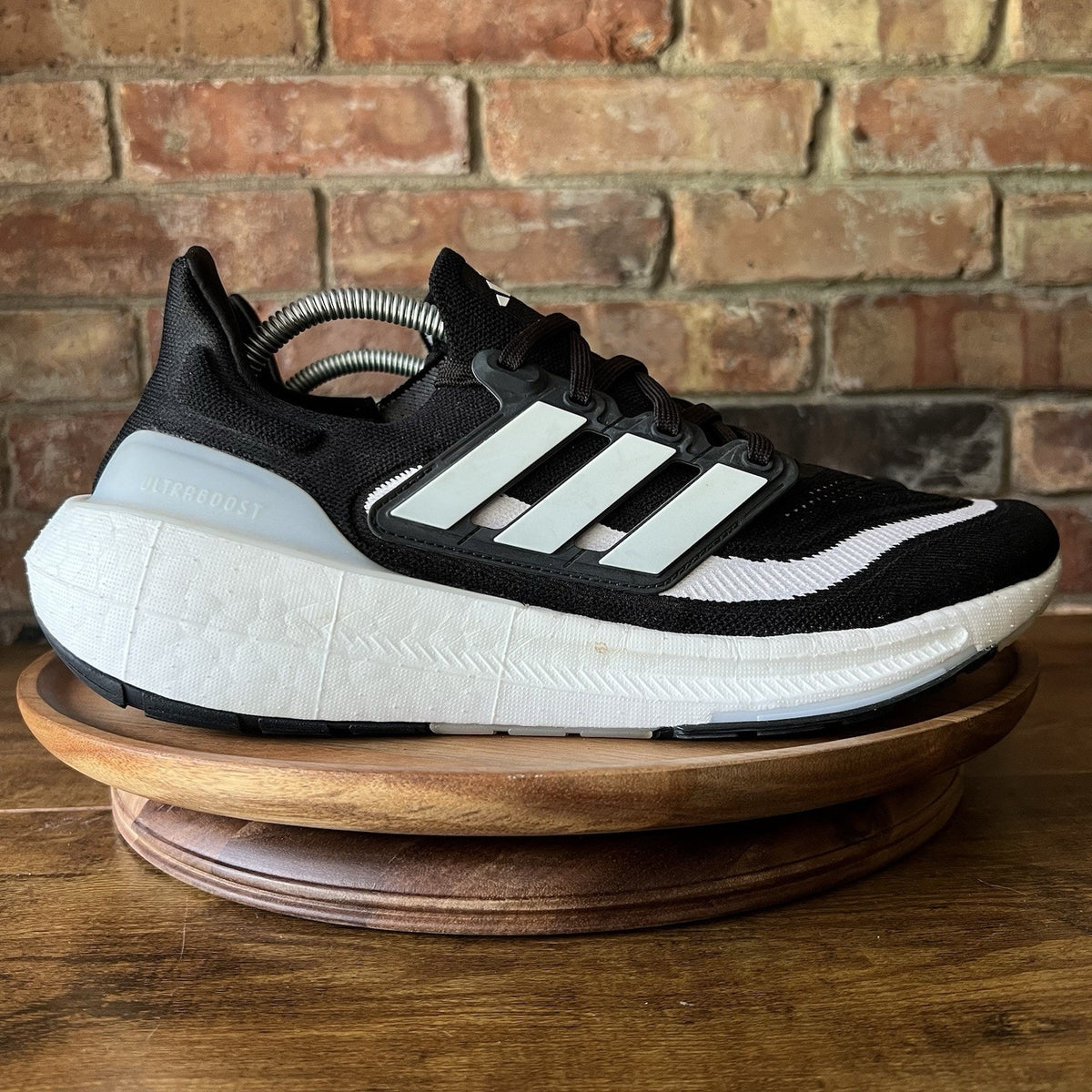 Adidas UltraBoost Light Mens Size 10.5 Black White Running Sneakers Shoes