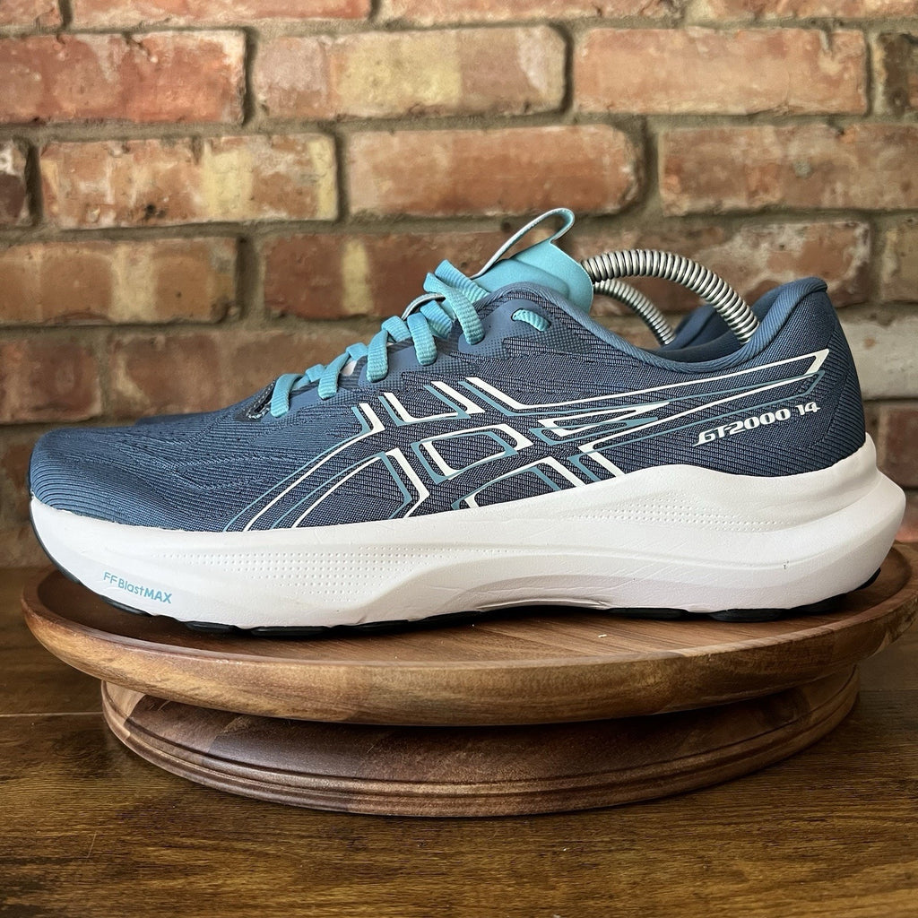Asics GT-2000 14 Womens Size 10.5 Blue White Max Cushion Running Shoes Sneakers