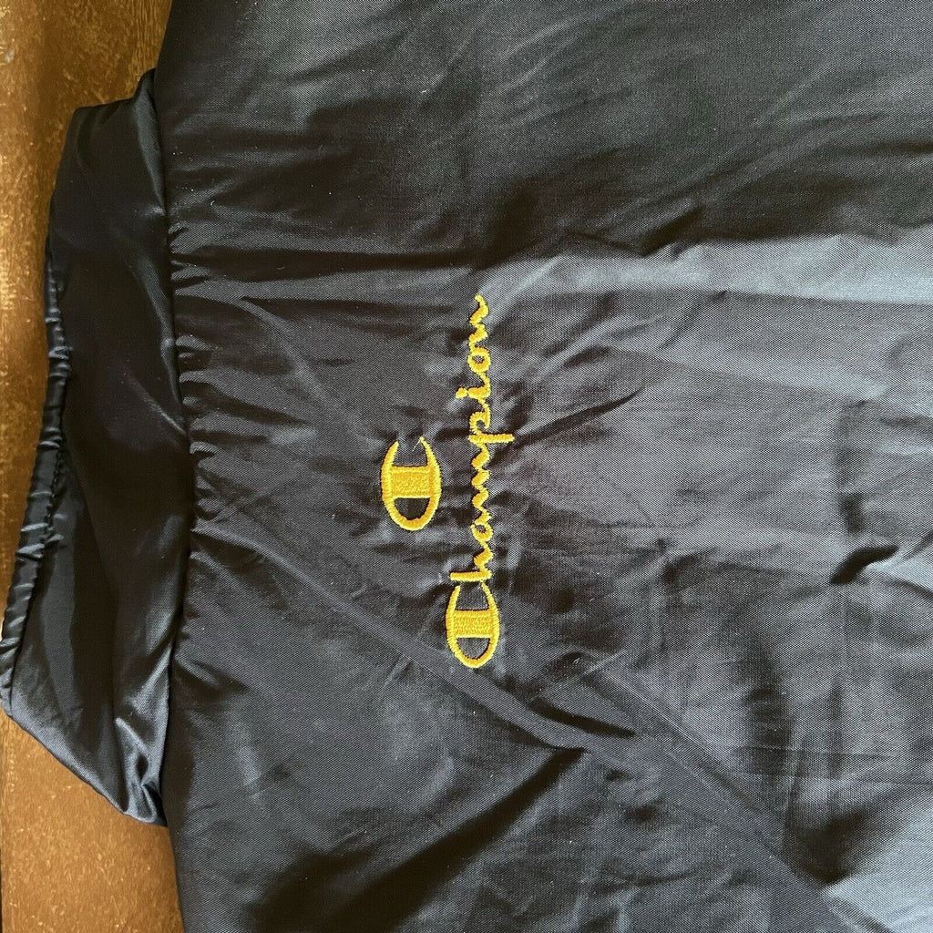 Vintage Yellow Black Champion Fleece Jacket Size XL Mountaineers Kangaroo Pouch