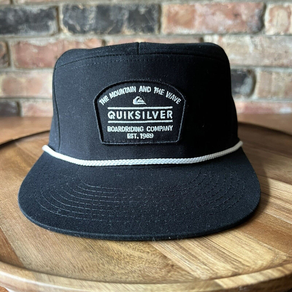 The Mountain And The Wave Quicksilver Flatbill Black White Rope Hat