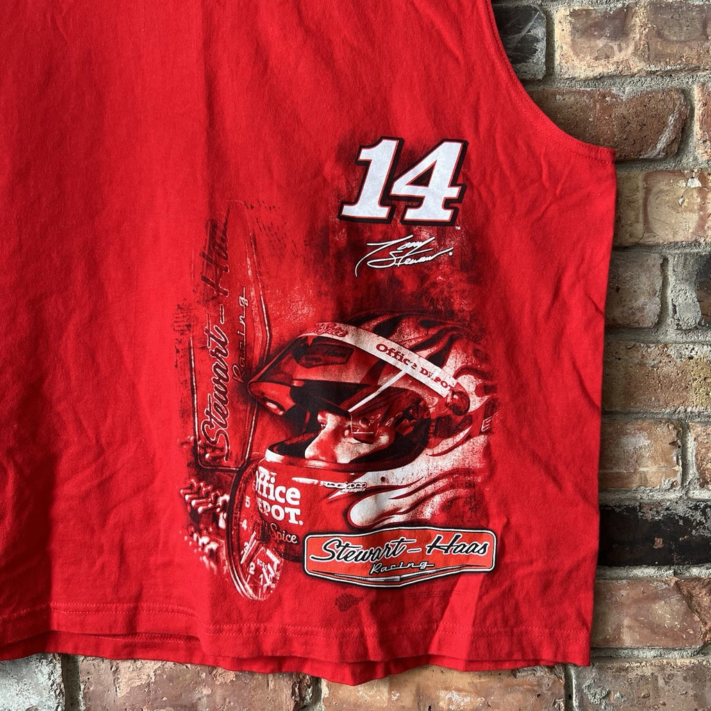 NASCAR. Vintage Tony Stewart Winners Circle Tank Top Red Shirt 2XL