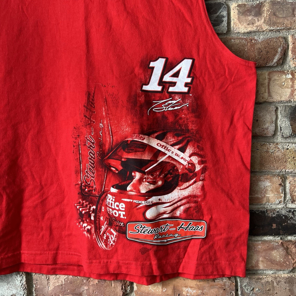 NASCAR. Vintage Tony Stewart Winners Circle Tank Top Red Shirt 2XL