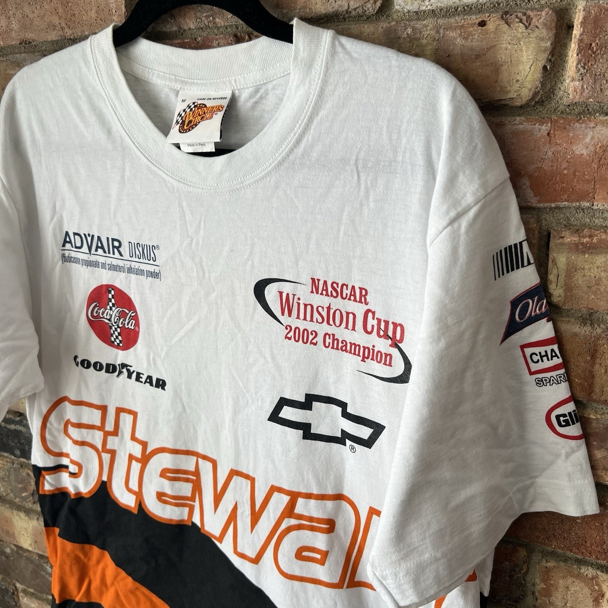 2002 Vintage Winner's Circle Authentic Tony Stewart All Over Print Size M