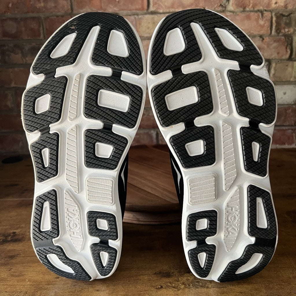 Hoka Bondi 9 Wide Men's 14 2E Black White Max Cushion Running Shoes Sneakers
