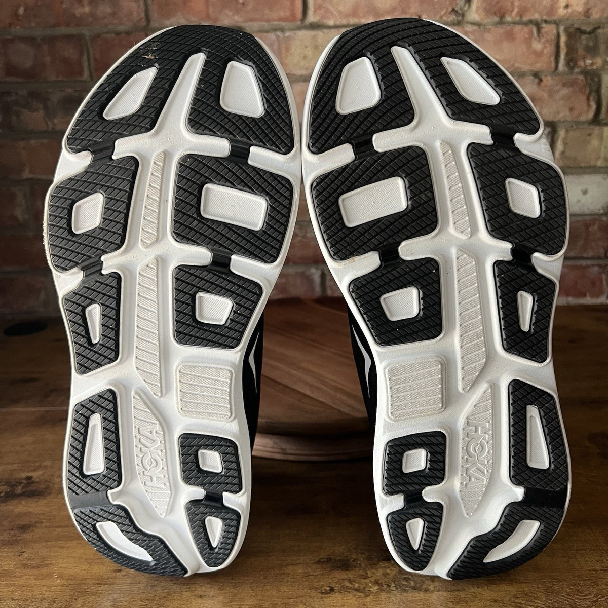 Hoka Bondi 9 Wide Men's 14 2E Black White Max Cushion Running Shoes Sneakers