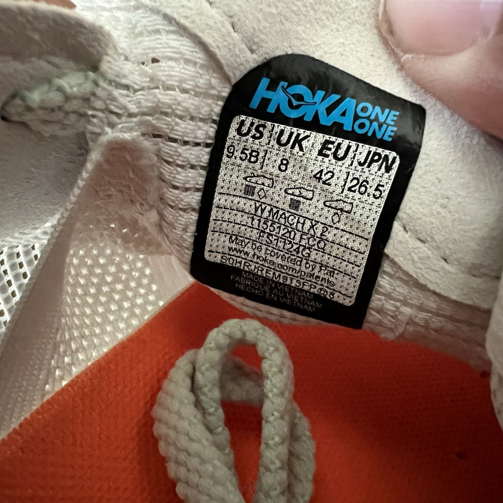 Hoka One One Mach X 2 Max Cushion Womens 9.5 Running Carbon Racing Shoes Sneaker