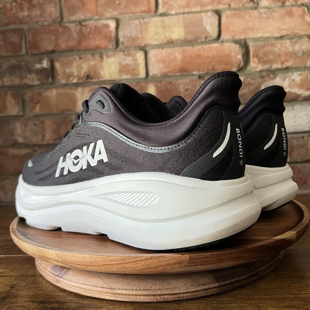 Hoka Bondi 9 Wide Men's 14 2E Black White Max Cushion Running Shoes Sneakers