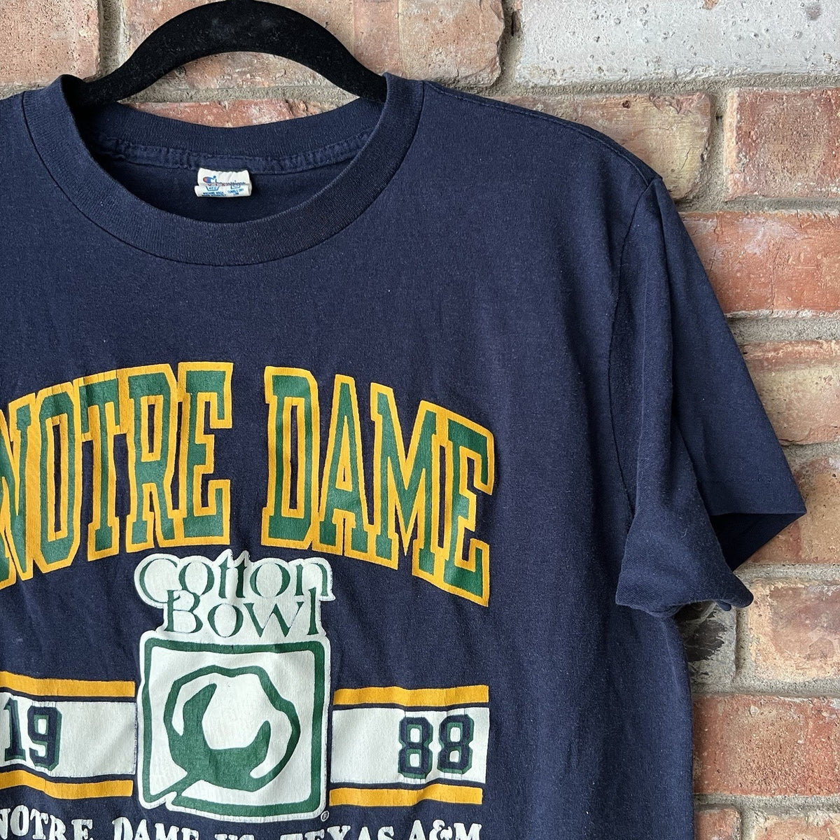 Vintage Cotton Bowl T Shirt XL 80s Champions 1988 Texas A&M Notre Dame XL