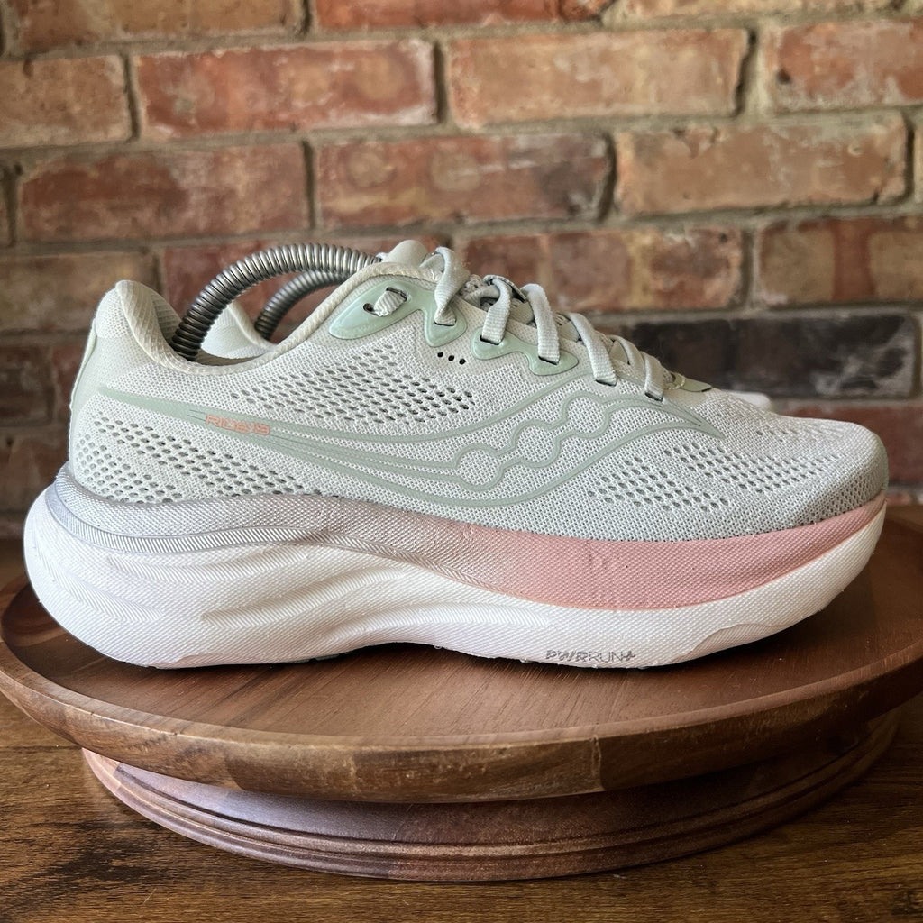Saucony Ride 19 Women's 6 Wide Neutral PWRRUN Cushioned Running Shoes Sneakers