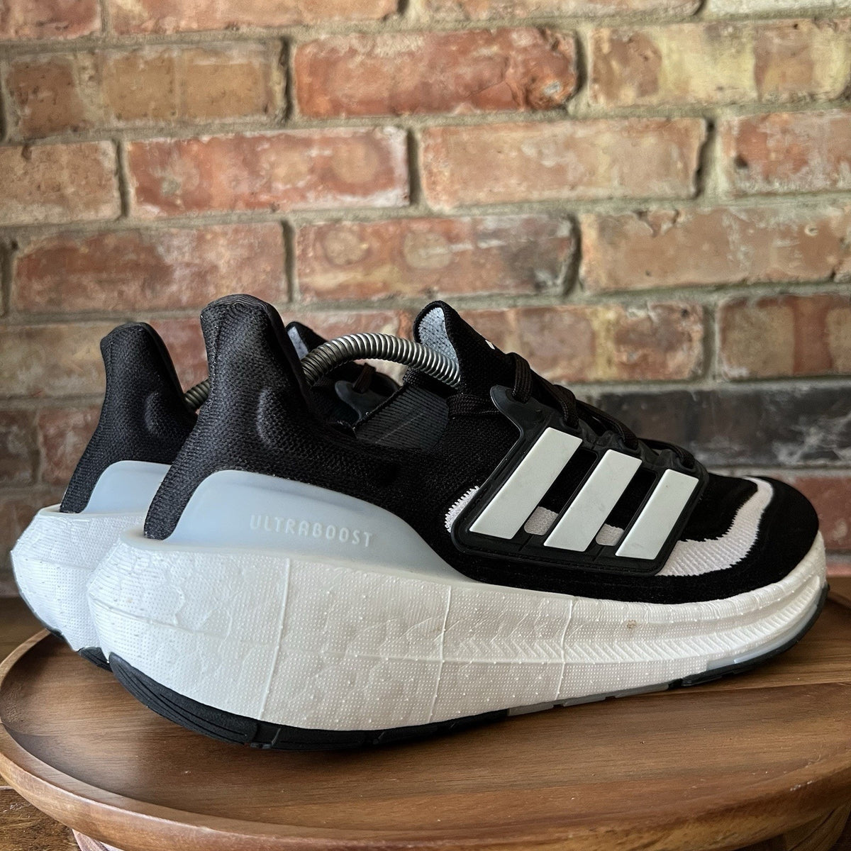 Adidas UltraBoost Light Mens Size 10.5 Black White Running Sneakers Shoes