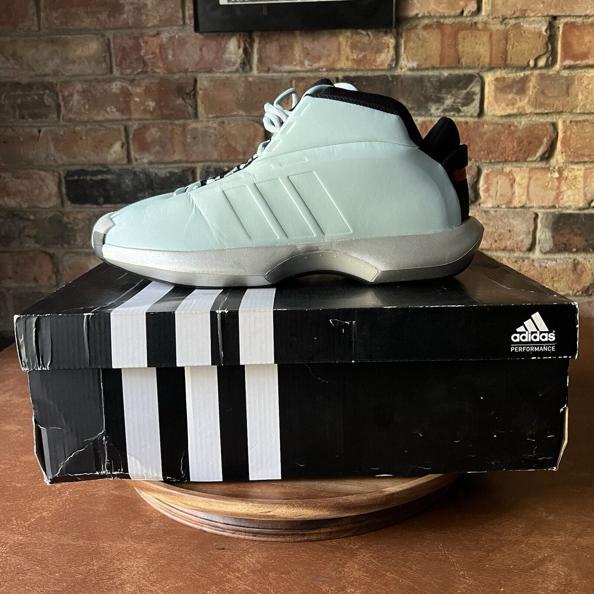 Adidas Crazy 1 Playoffs Kobe Bryant PE Black G99417 Men's 11 Ice Blue 2013