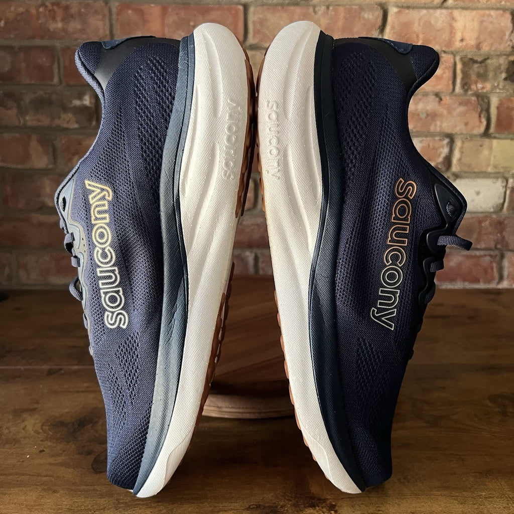 Saucony Ride 19 Mens 12.5 Wide Blue Balanced Cushion Neutral Running Shoes