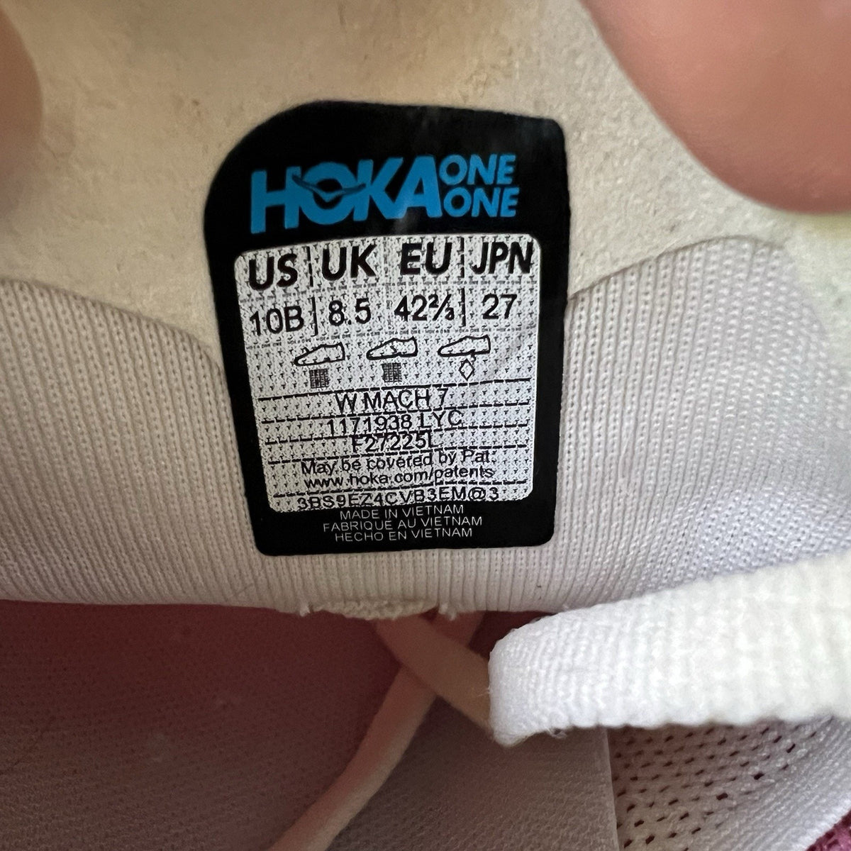 HOKA Mach 7 Lingonberry Neutral Balanced Cushion Running Shoes Women's Size 10