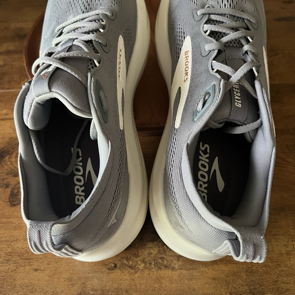 Brooks Glycerin 22 Mens 14 Primer Gray Neutral Cushion Running Shoe Sneakers
