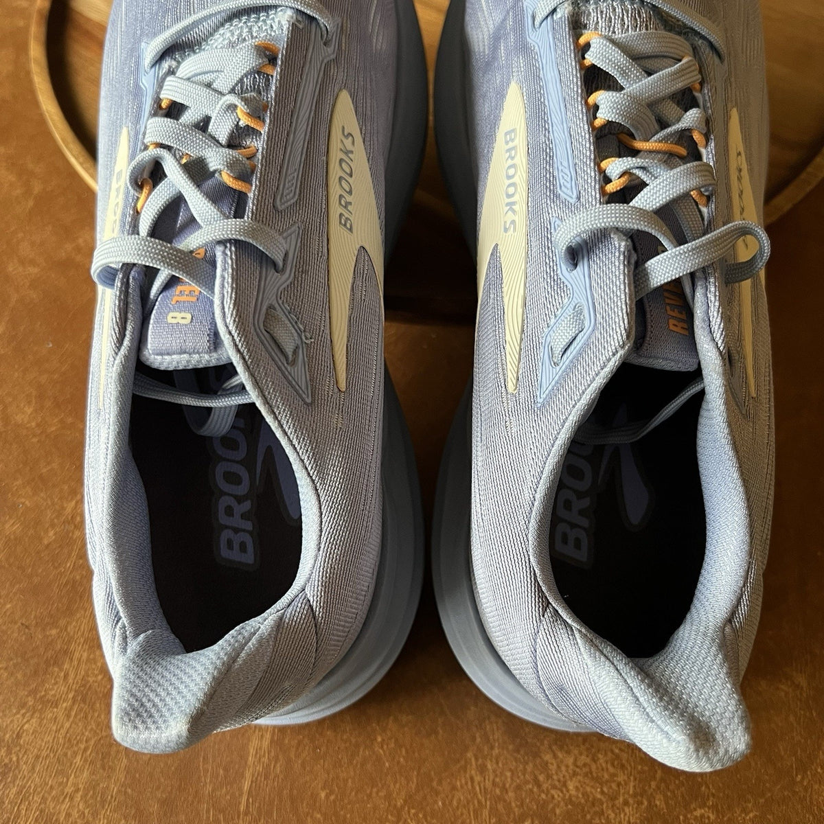 Brooks Revel 8 Blue Orange Women's 7.5 Cushioned Walking Running Shoes Sneakers