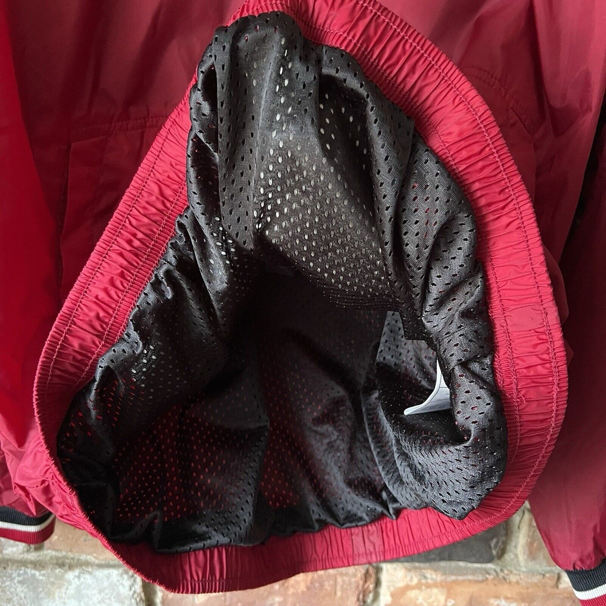 Vintage 90's Nike Windbreaker Jacket 1990s Women's XL Red Center Swoosh