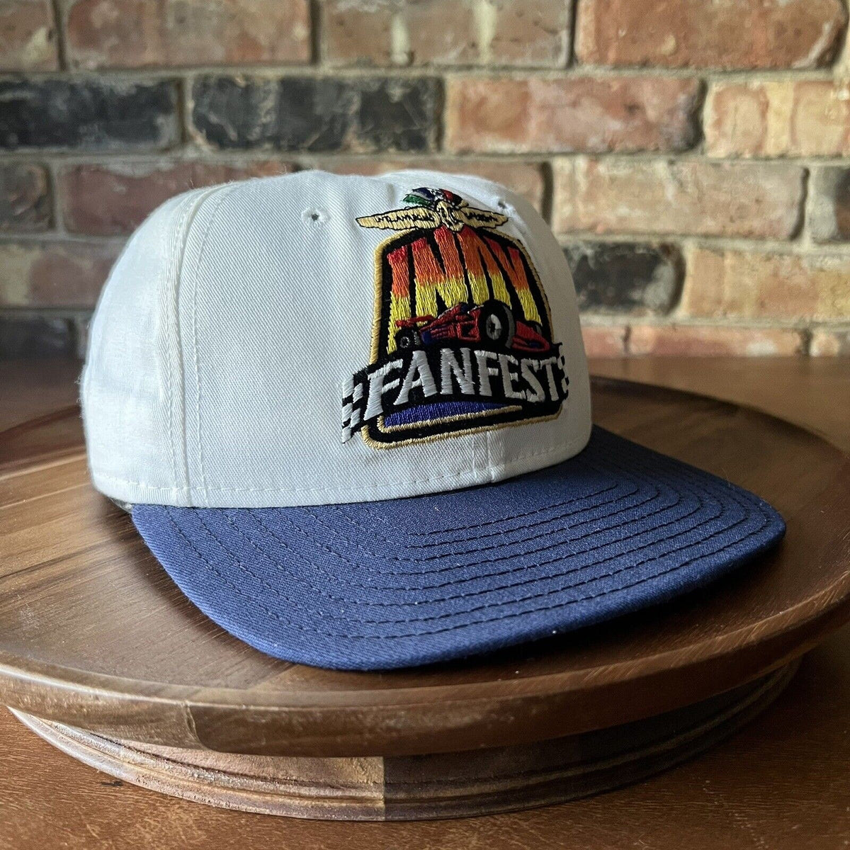 Indy 500 Fan Fest Race Adjustable Snapback Hat Baseball Cap Blue White One Size
