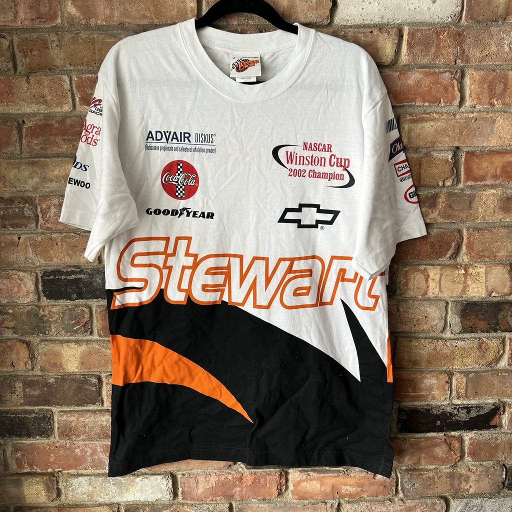 2002 Vintage Winner's Circle Authentic Tony Stewart All Over Print Size M