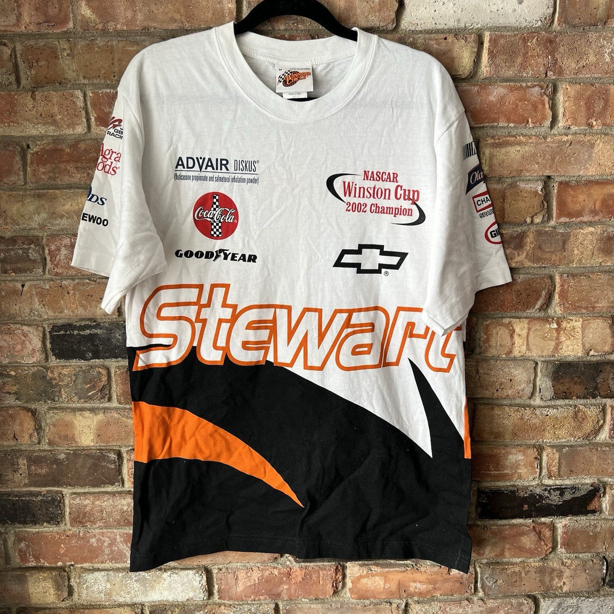 2002 Vintage Winner's Circle Authentic Tony Stewart All Over Print Size M