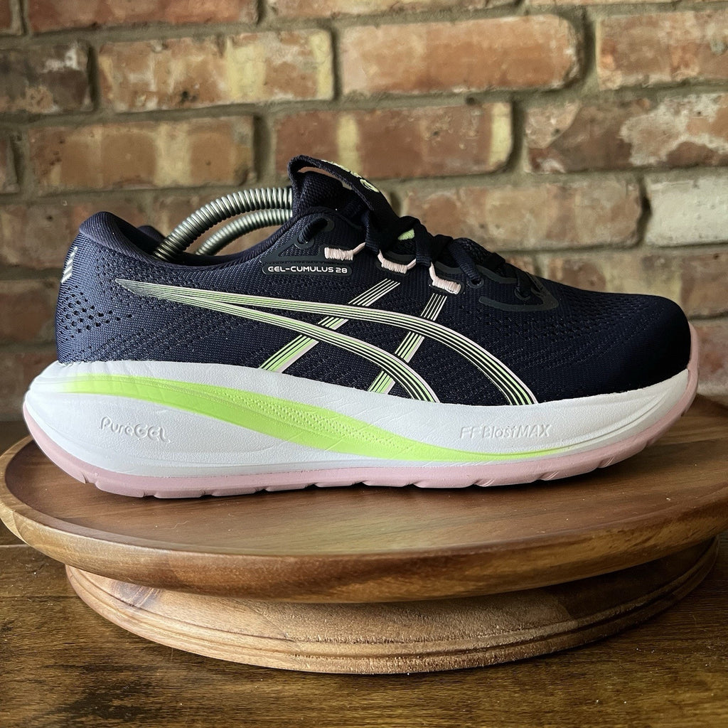 Asics Gel-Cumulus 28 Max Cushion Womens 8 Blue Green White Running Shoes