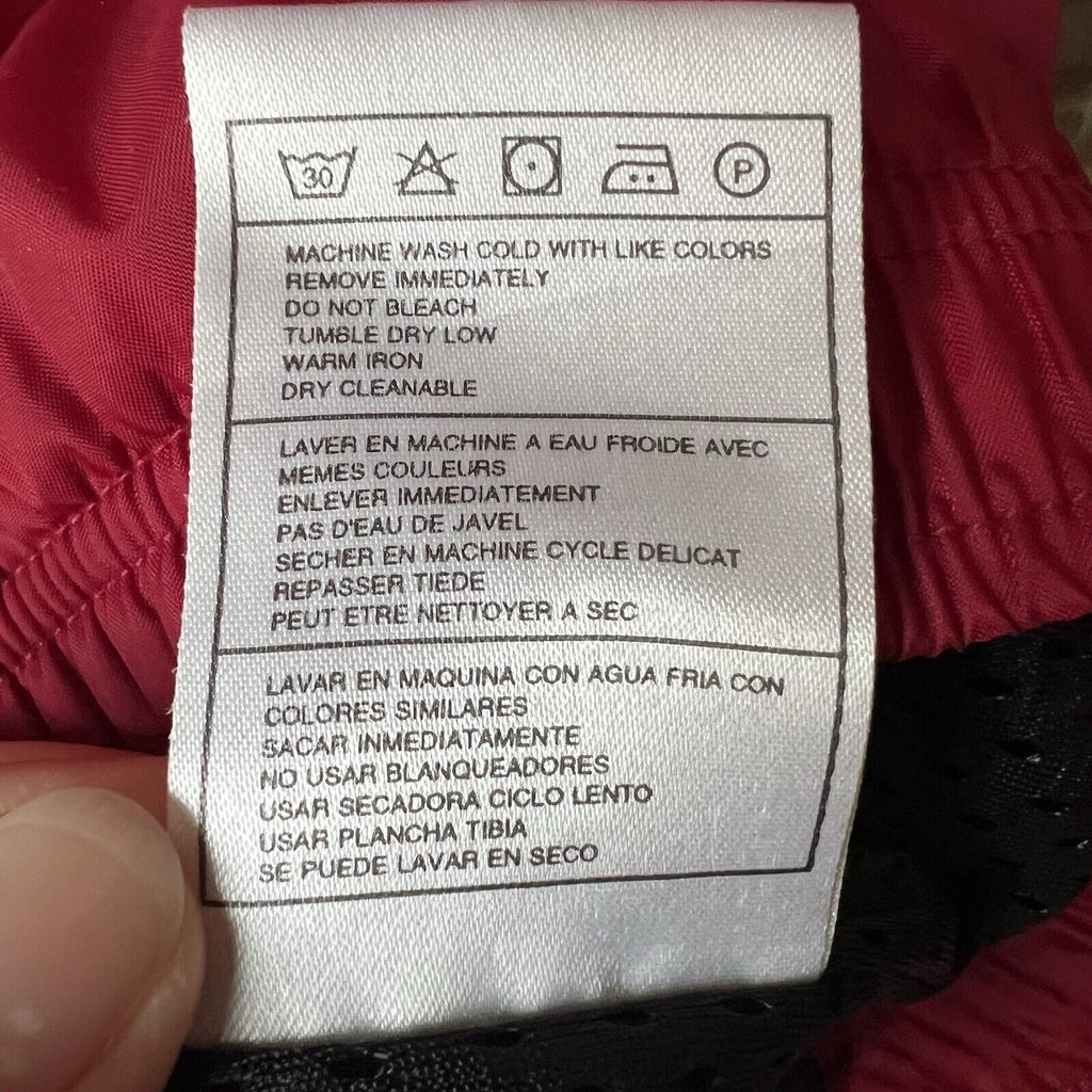 Vintage 90's Nike Windbreaker Jacket 1990s Women's XL Red Center Swoosh