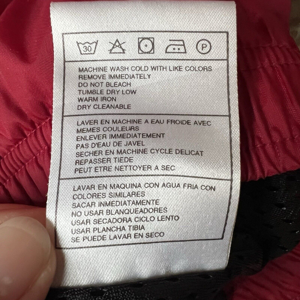 Vintage 90's Nike Windbreaker Jacket 1990s Women's XL Red Center Swoosh