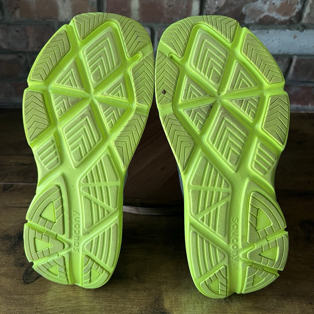 Saucony Guide 18 Stability Cushioned Gray Yellow Running Shoes Sneakers Mens 9.5