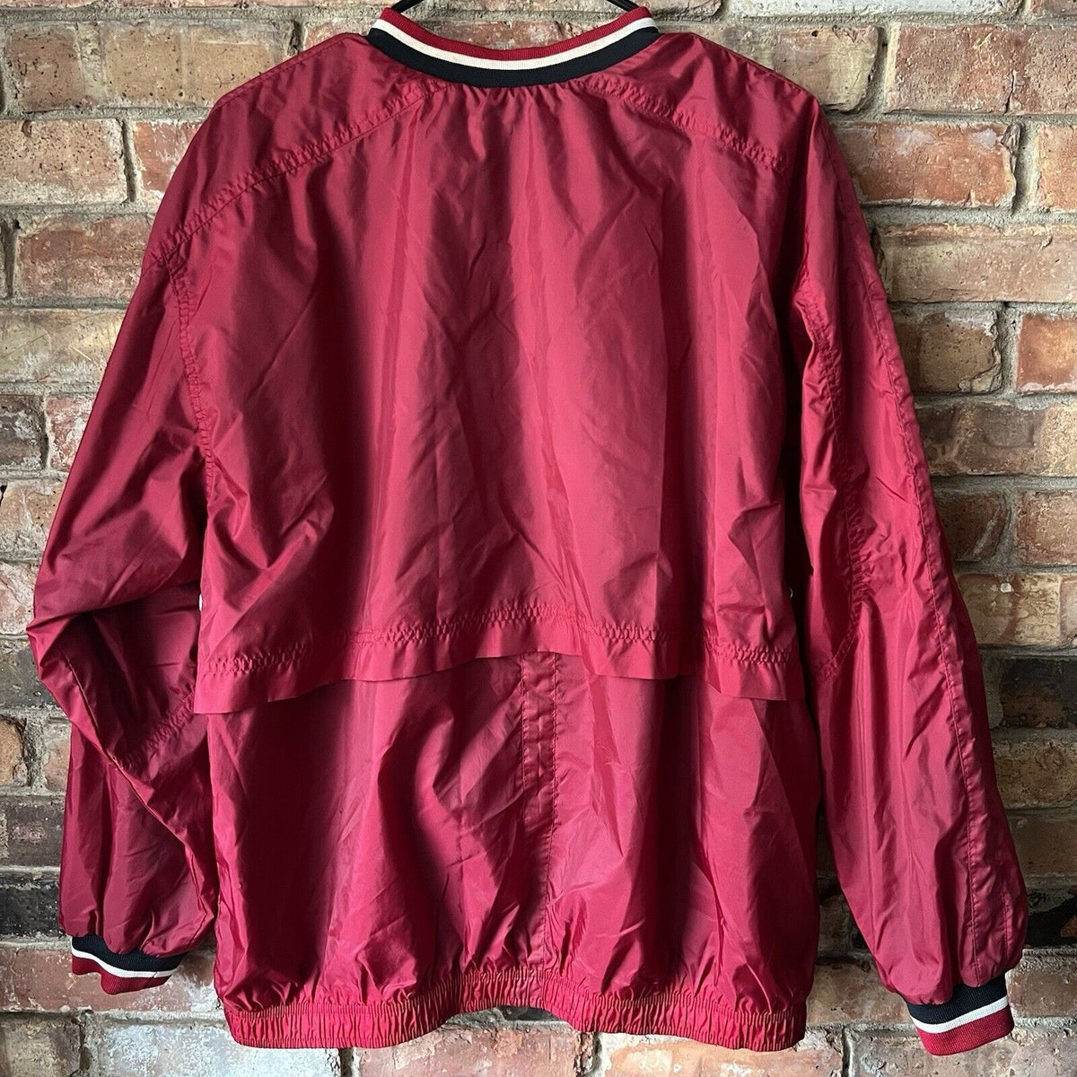 Vintage 90's Nike Windbreaker Jacket 1990s Women's XL Red Center Swoosh
