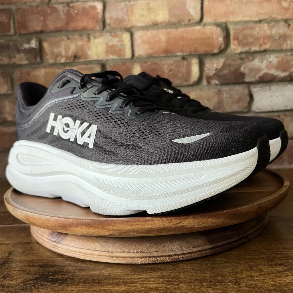 Hoka Bondi 9 Wide Men's 14 2E Black White Max Cushion Running Shoes Sneakers