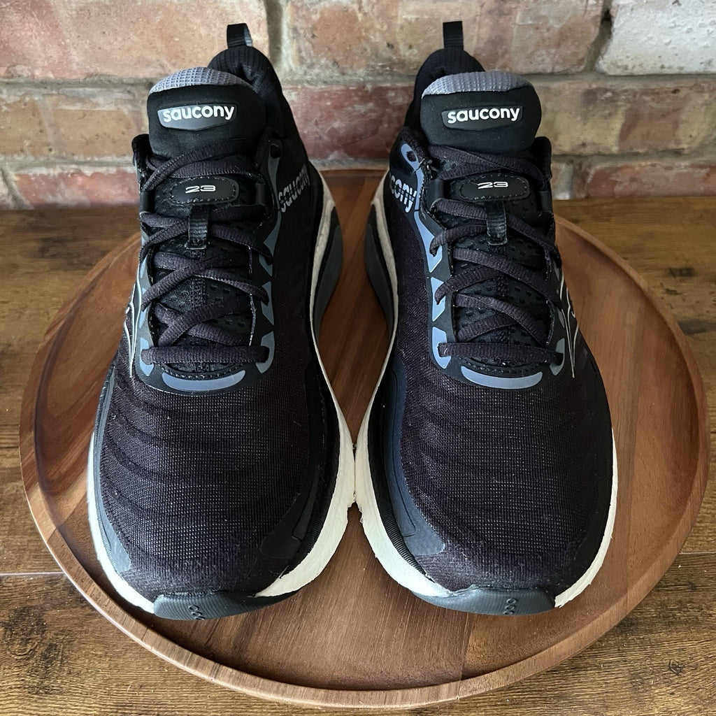 Saucony Omni ST 23 Suppotive Mens 9.5 Black Sliver Road Running Shoes Sneakers