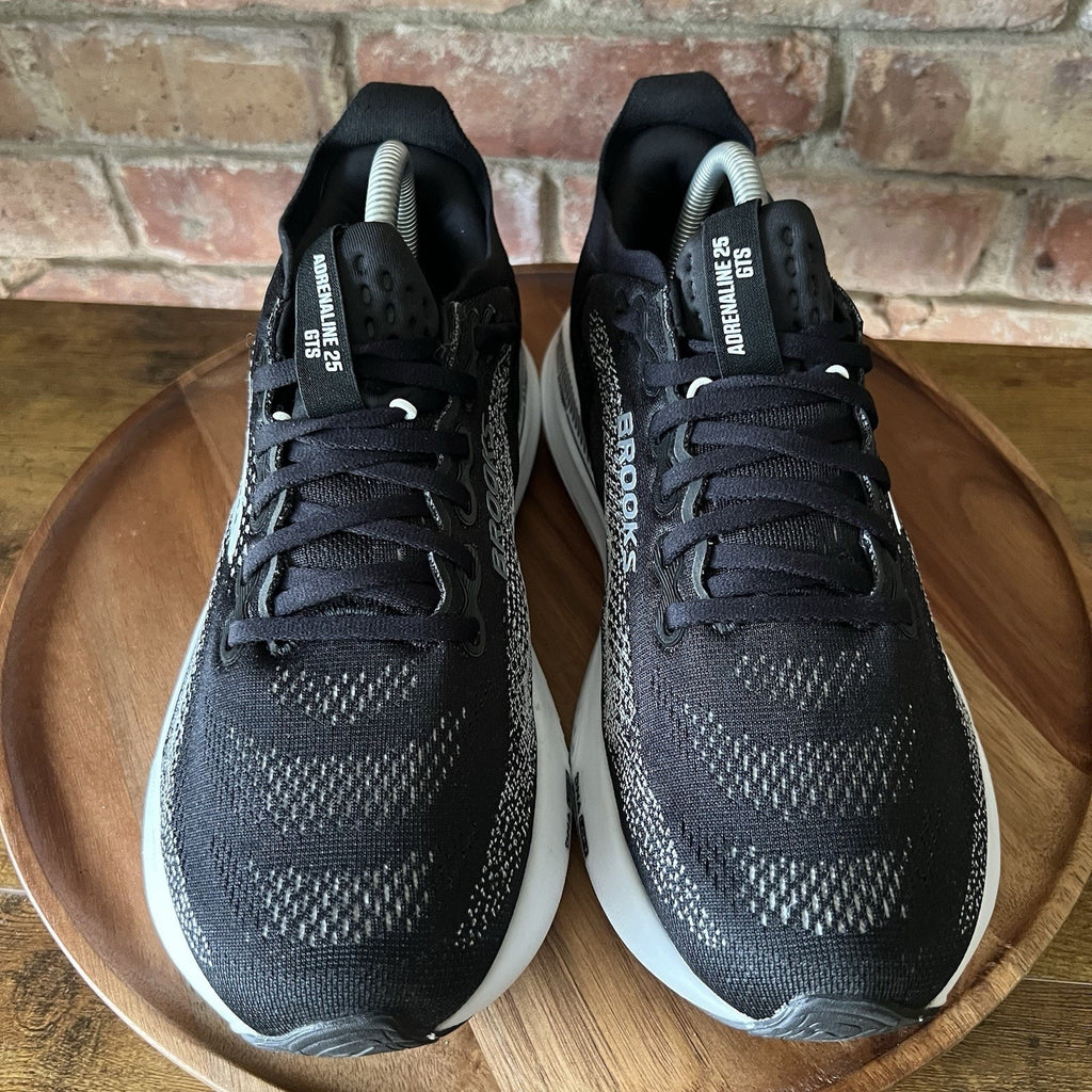 Brooks Adrenaline GTS 25 Supportive Mens 8 Black White Running Shoes Sneakers