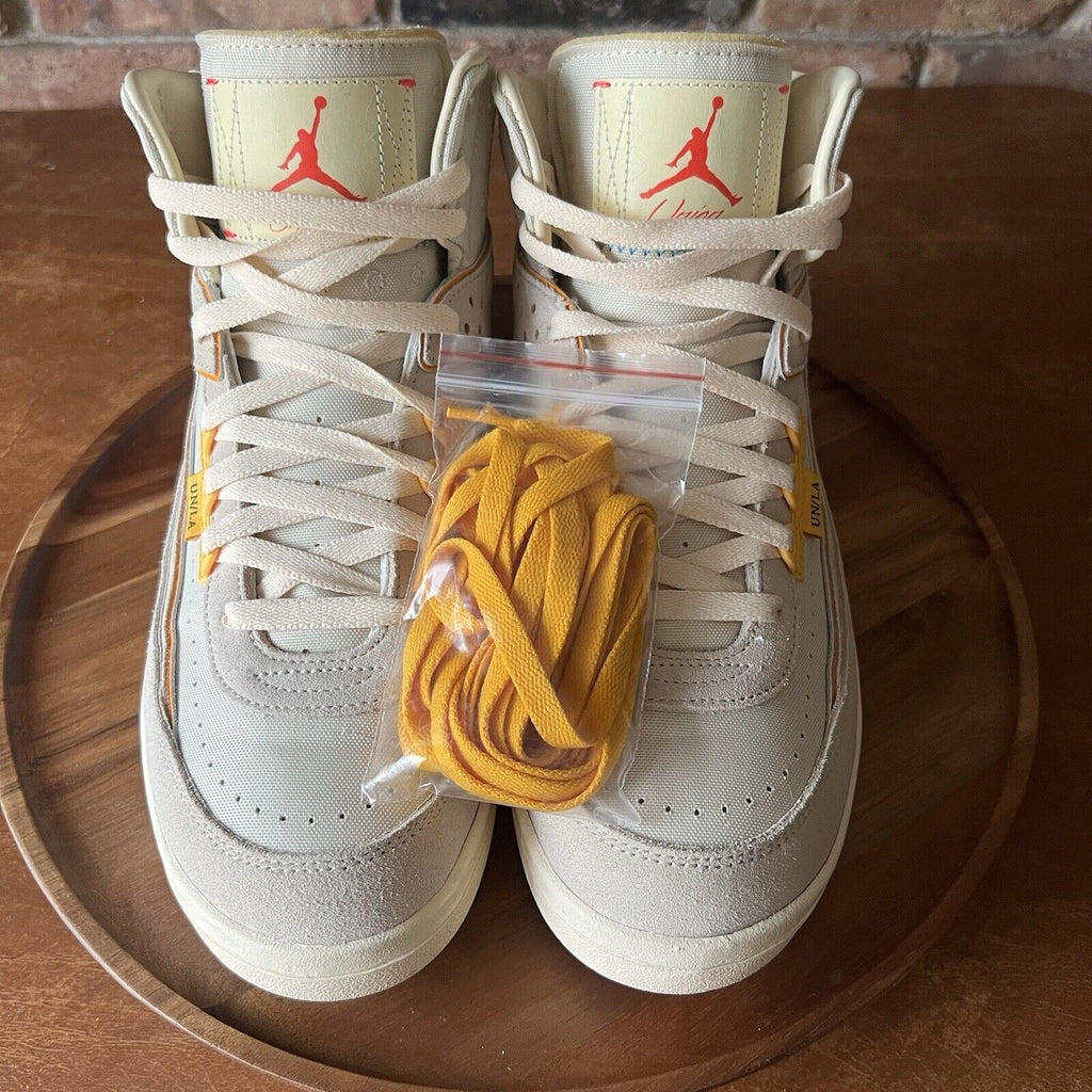 Jordan 2 Rattan X Union LA Suede Cream Yellow Shoes Sneakers Men's 10.5