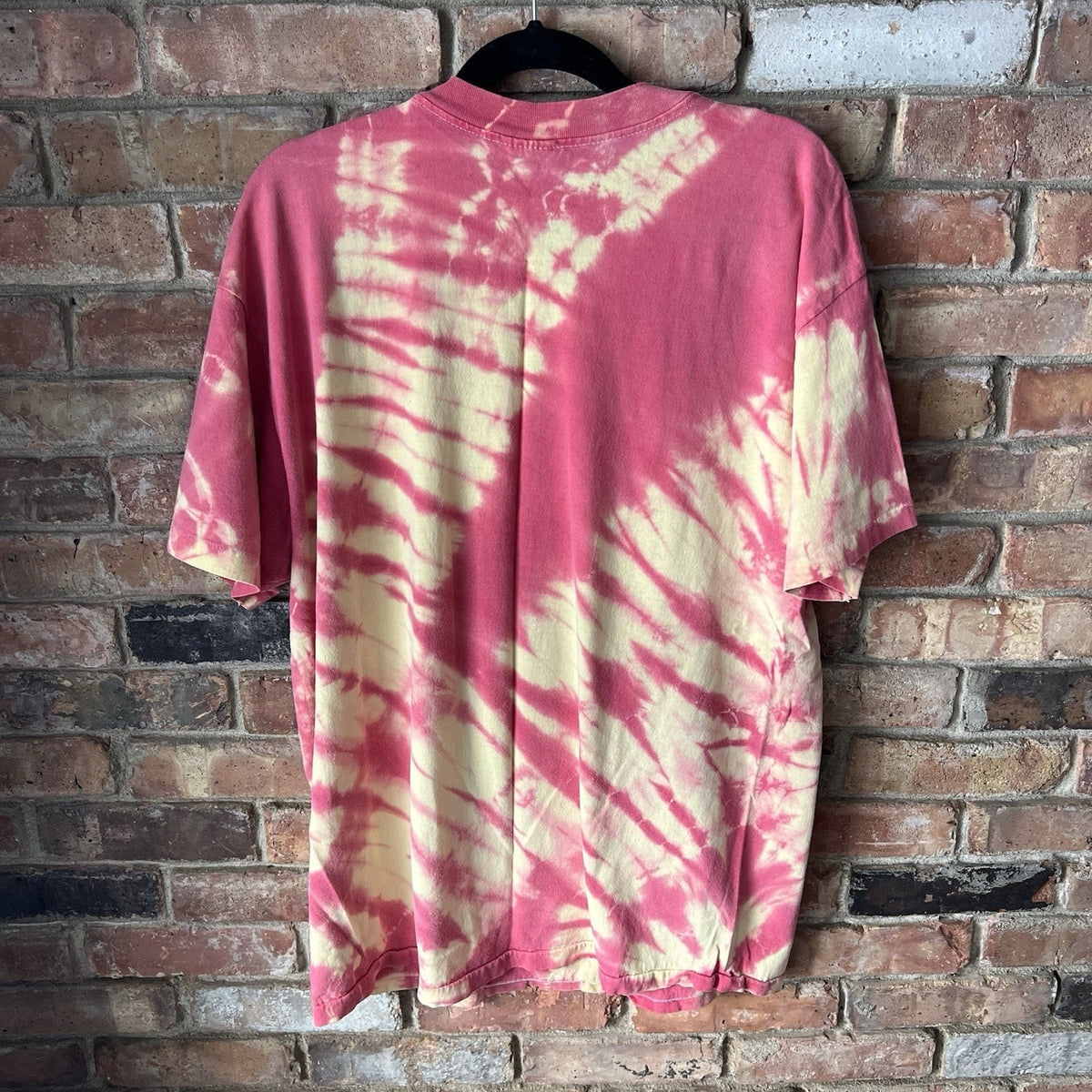 Vintage Led Zeppelin XL Hindenburg Crash Tie Dye Orange '95 Shirt Rock Faded
