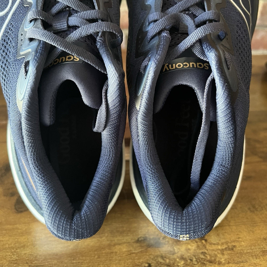 Saucony Ride 19 Mens 12.5 Wide Blue Balanced Cushion Neutral Running Shoes