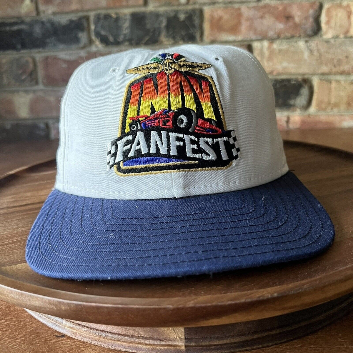 Indy 500 Fan Fest Race Adjustable Snapback Hat Baseball Cap Blue White One Size