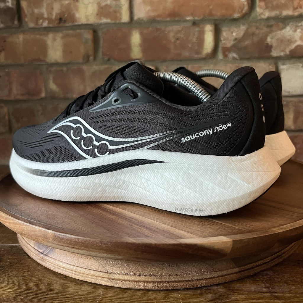 Saucony Ride 18 Women's 8 Plush Cushion Black Neutral Running Shoes Sneakers