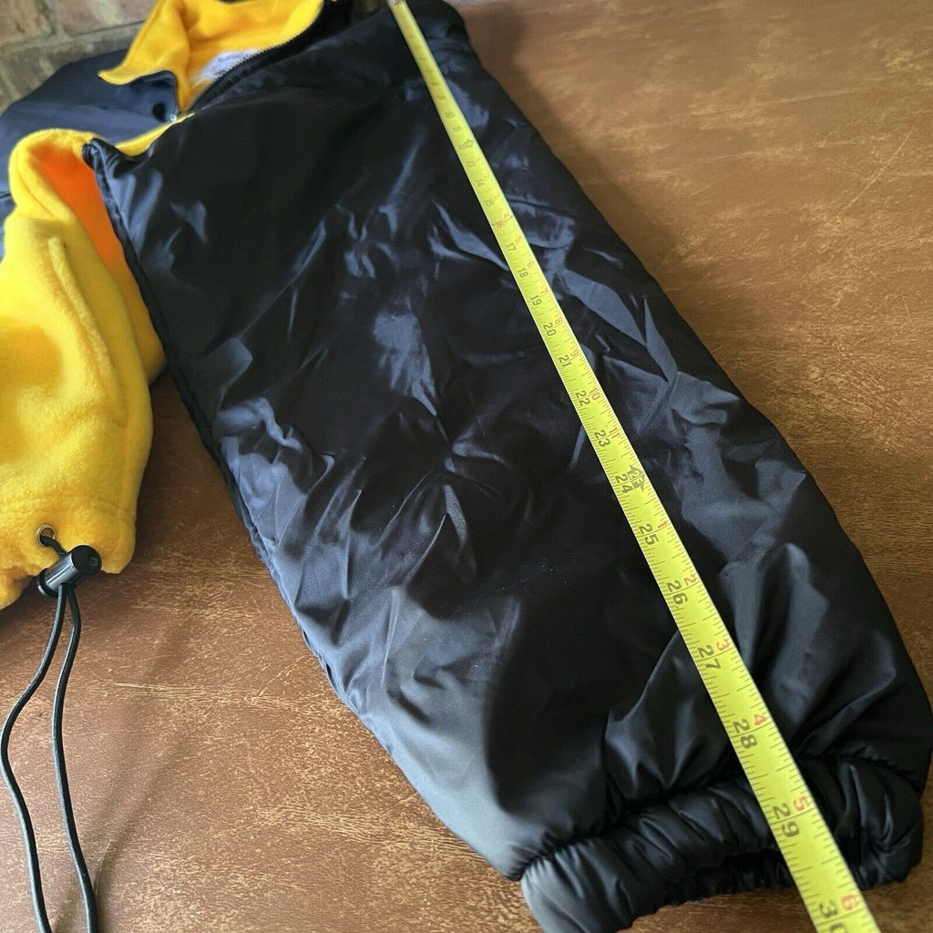 Vintage Yellow Black Champion Fleece Jacket Size XL Mountaineers Kangaroo Pouch