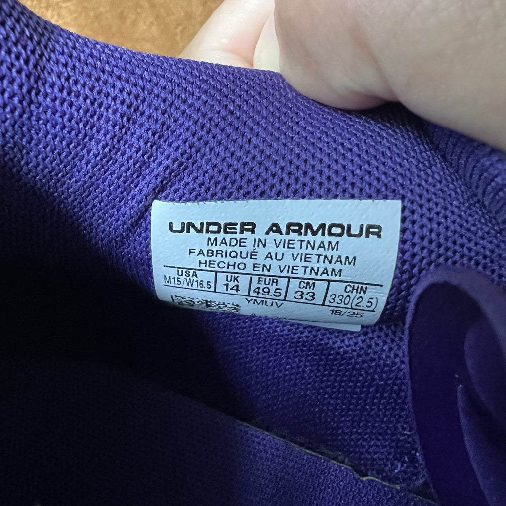 Under Armour Curry Series 7 Purple Blue Yellow Mens 15 Basketball Shoes Sneakers