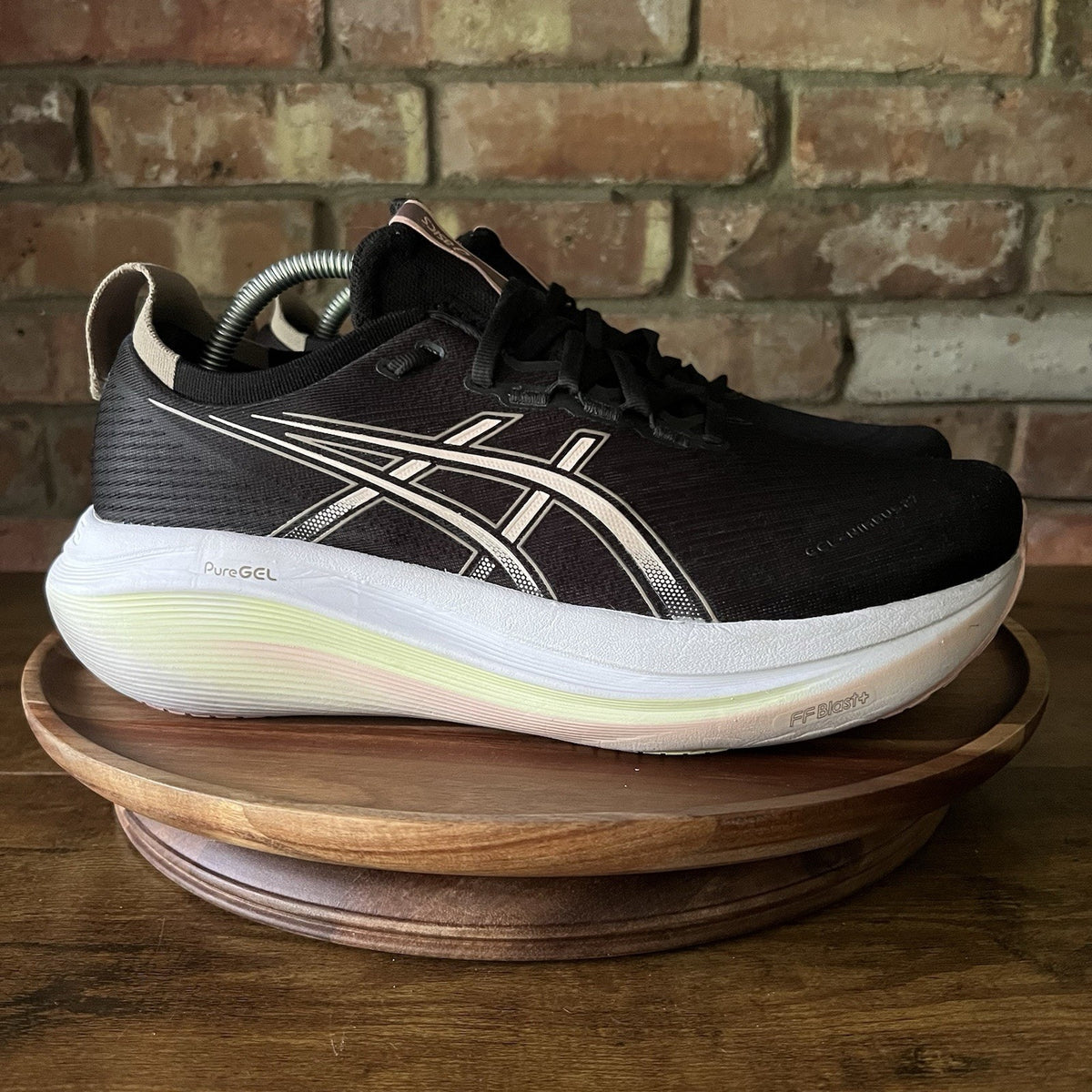 Asics Gel Nimbus 27 Black Breeze Running Max Cushion Shoes Sneakers Women's 11